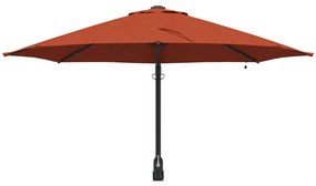 Falra Szerelhető Kert Napernyő LED-del Terrakotta 248 cm