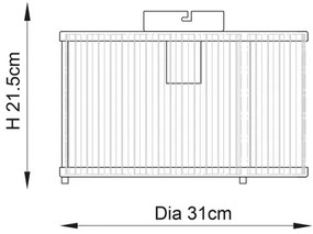 Endon 106265 - Mennyezeti lámpa RIDGETON 1xE27/10W/230V sárgaréz