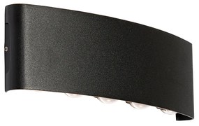 Kültéri fali lámpa fekete LED-del, 10-lámpás IP54 - Silly