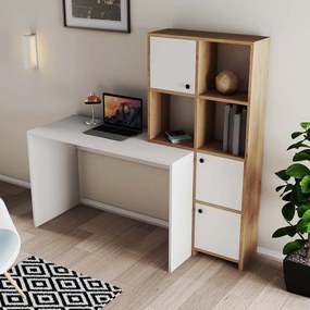 Polcos íróasztal tárolóval 110x78x152cm fehér FUR1238-1