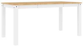Panama fehér tömör fenyőfa ebédlőasztal 160 x 80 x 75 cm