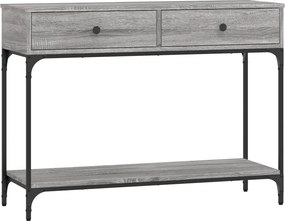 vidaXL szürke sonoma színű szerelt fa konzolasztal 100 x 34,5 x 75 cm