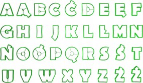 Formák Oktató lyukasztók Ábécé szett 8cm