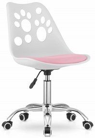 PreHouse Forgószék PRINT - fehér és rózsaszín