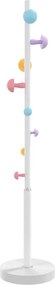 vidaXL fehér porszórt vas ruhafogas 172 cm