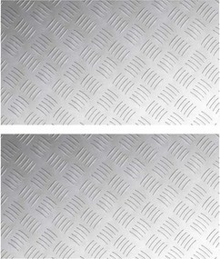 vidaXL Lépcsőfok Négyszögletes 2 pcs Ezüst 70 x 40 cm Alumínium