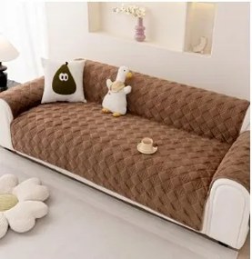 Kanapé huzat 185×200 cm Barna Rugalmas kanapévédő