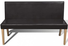 sötétbarna műbőr pad 139,5 cm