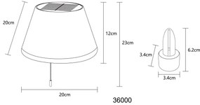 Globo 36000 - LED Napelemes palack lámpabúra 10xLED/1,5W/3V IP44