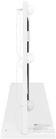 LED világítással ellátott tükör Fehér 100x45x18 cm