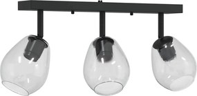vidaXL Mennyezeti spotlámpa Fekete 54 x 13 x 26 cm Üveg és fém