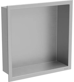 Mexen X-Wall-R fürdőszoba süllyesztett polc kerettel 30 x 30 cm, inox - 1910303010