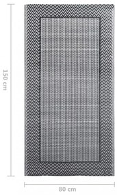 szürke PP kültéri szőnyeg 80 x 150 cm