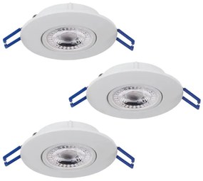Eglo 75763 - KÉSZLET 3x LED Beépíthető lámpa ZUJAR LED/3,4W/230V fehér