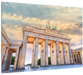 Kép - Brandenburgi kapu, Berlin, Németország (üvegen) (70x50 cm)