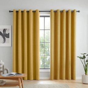 Sárga sötétítő függöny szett 2 db-os 229x229 cm Wilson – Catherine Lansfield