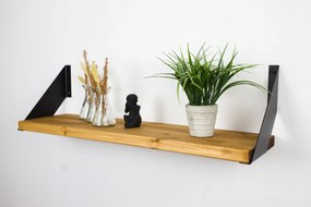 Rusztikus polc Loft falra akasztható fa vastag nappali 90cm