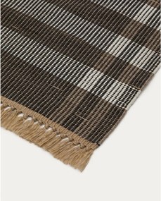 Fekete kétoldalas-kézi szövésű szőnyeg 60x90 cm Barani – Kave Home