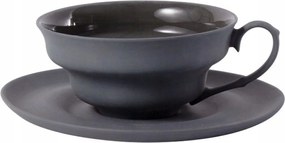 XL-es fekete csésze csészealjjal 500ml Ćmielów Design Studio