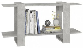 betonszürke szerelt fa könyvszekrény 100 x 30 x 51 cm