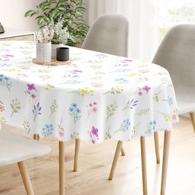 Goldea ovális teflonos terítő - virágoskert 120 x 160 cm