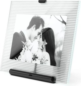 Fekete üveg álló képkeret 16x20 cm Flute – Umbra