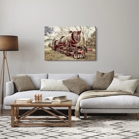 A mozdony történelmi képe (90x60 cm)