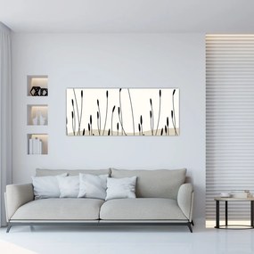Kép - Grafikus rét N⁰3 (120x50 cm)