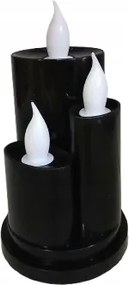 Gyertya led gyertya dekoratív fekete meleg láng 15cm*8cm