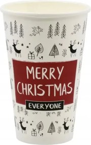 Merry Christmas Karácsonyi Kávés Papírpoharak 400ml 50 Db