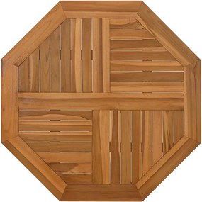 vidaXL tömör tíkfa nyolcszögletű asztallap 80 x 80 x 2,5 cm