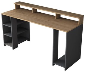 PC asztal Sikine 4 (dió + antracit) . 1095012