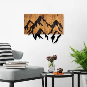 Fali dekoráció 58x44 cm hegy motívum fa/fém