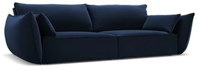 Sötétkék bársony kanapé 208 cm Vanda – Mazzini Sofas