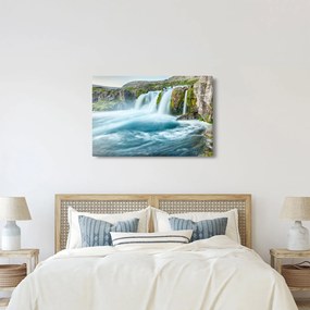 Kép - sziklák és a vízesés (90x60 cm)