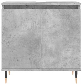 betonszürke szerelt fa fürdőszobaszekrény 58x33x60 cm