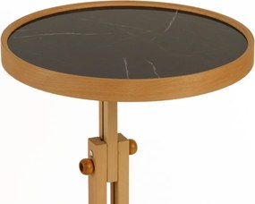 Opus Yuvarlak 40 - Oak, Black Marble
