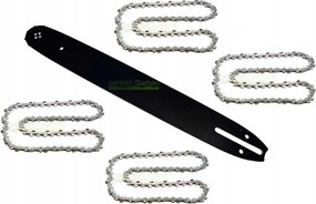 40 cm 1,3 mm 3/8" 57 vezetősín 4 X lánc Earthwise CS33016 fűrészhez