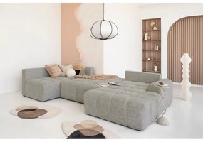 Világosbarna kinyitható tárolóhelyes moduláris sarokkanapé (bal oldali) Lulu – Miuform