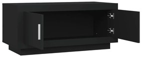 Fekete szerelt fa dohányzóasztal 102 x 55 x 45 cm