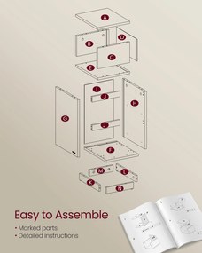 Vékony éjjeliszekrény 2 db-os szett, 2 fiókos, nyitott rekesszel, bézs és fehér színben