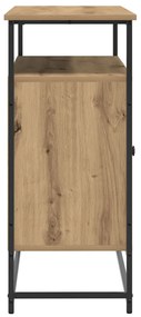 Oldalszekrény Artisan Tölgy 100x35x80 cm Mérnöki Fa és Acél