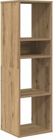 vidaXL kézműves tölgy színű szerelt fa könyvszekrény 34x31x112 cm