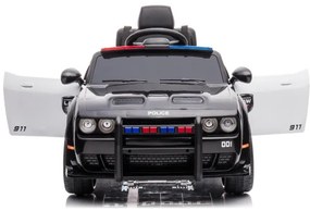 Elektromos Dodge Challenger rendőrautó 50W/4500 mAh fekete-fehér