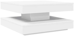 fehér dohányzóasztal 360 fokban forgatható 70x70x34,5 cm