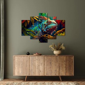 Kép - Színes leguán (150x105 cm)