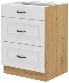 Alsó konyhaszekrény Sheila 60 D 3S BB (artisan tölgy + fehér). 1032450