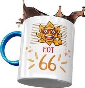 Kék Bögre Születésnapra 66 66-es 66-os Nyomtatott Fotóval