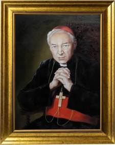 Stefan Wyszyński Bíboros Vászonkép Arany Keretben 30X40