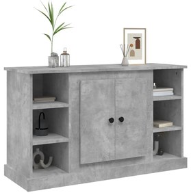 betonszürke szerelt fa tálalószekrény 100x35,5x60 cm